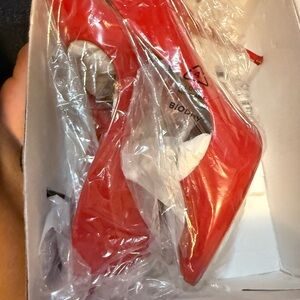 2 shoes Elegant Red  and Grey/silver Women's Heels
